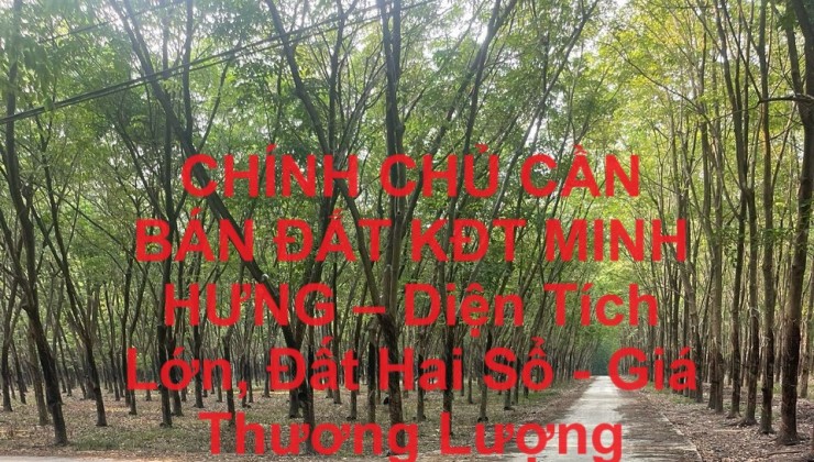 CHÍNH CHỦ CẦN BÁN ĐẤT KĐT MINH HƯNG – Diện Tích Lớn, Đất Hai Sổ - Giá Thương Lượng